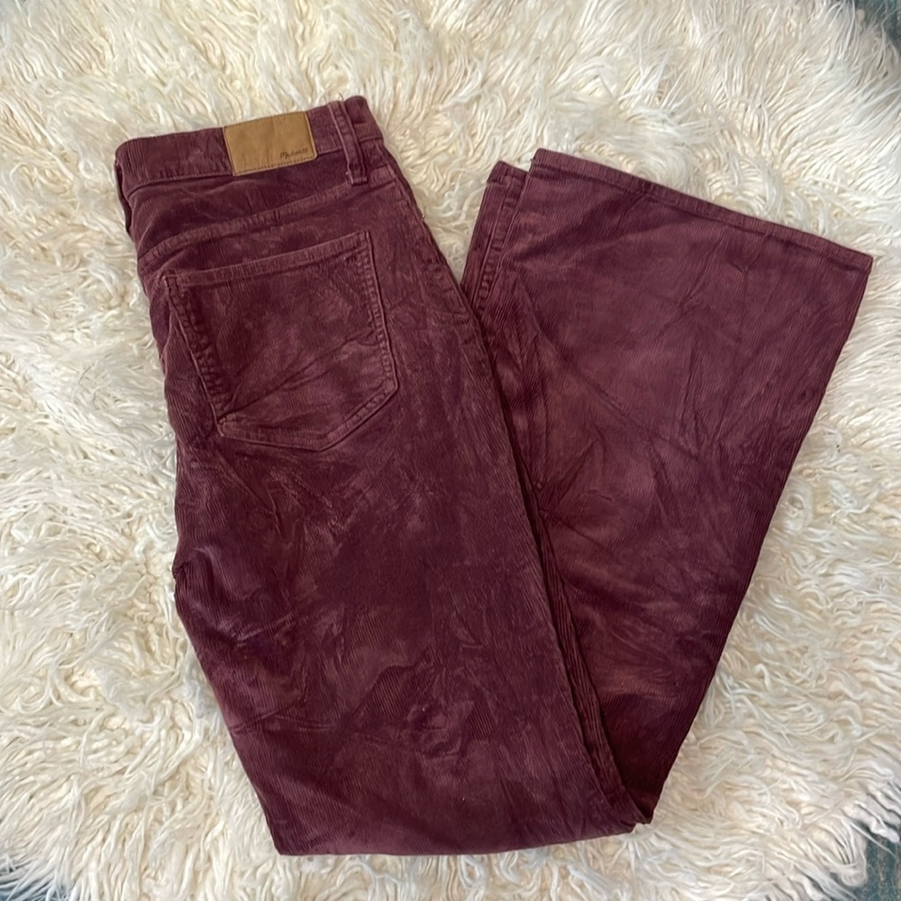 Madewell Burgundy Boot Cut Pants